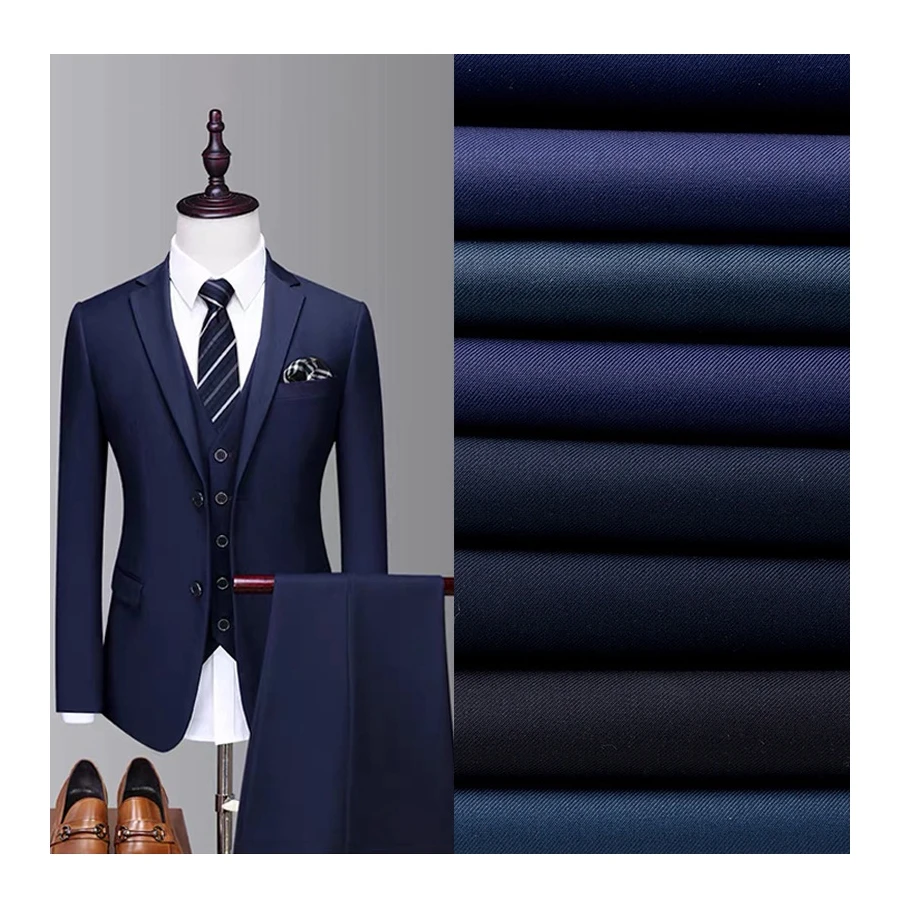 High quality  tr suiting polyester rayon twill men fabrics