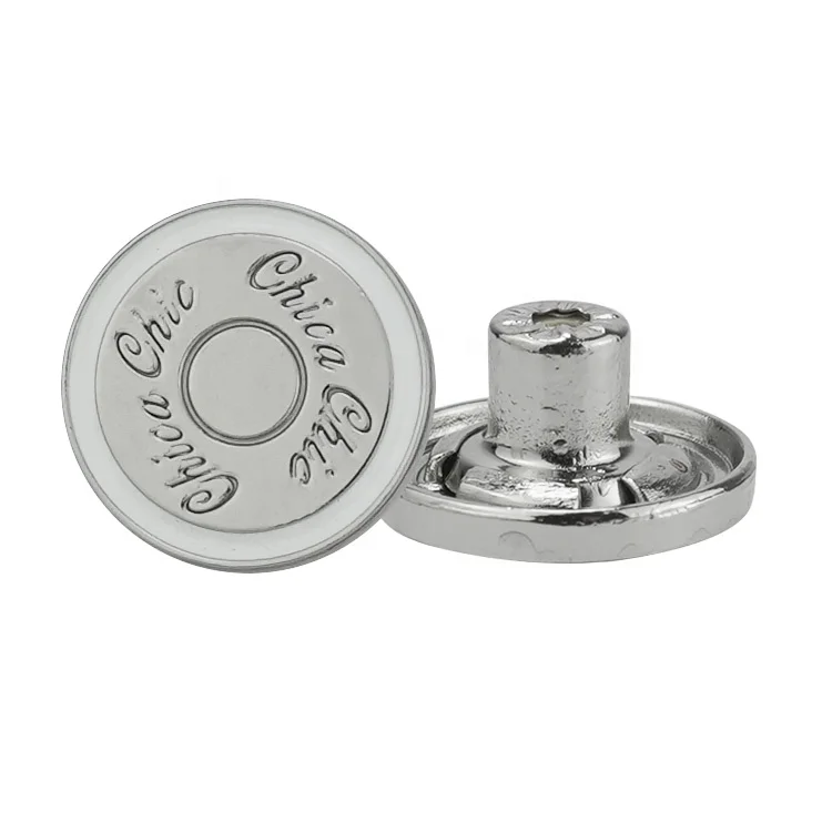 Jinyi Button Factory Wholesale OEM ODM Logo Design Custom Denim Buttons Jeans Button and Rivets