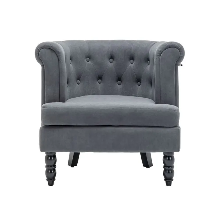 
Occasional Lovely Armchair Velvet Tub Chairs Hotel Accent Chair Modern Fabric 