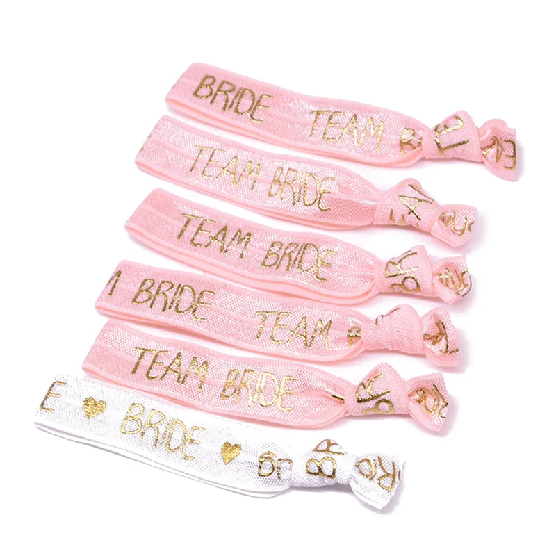 spot bachelor party bride tribe bridesmaid wristband champagne bronzing word bride elastic rubber band wristband