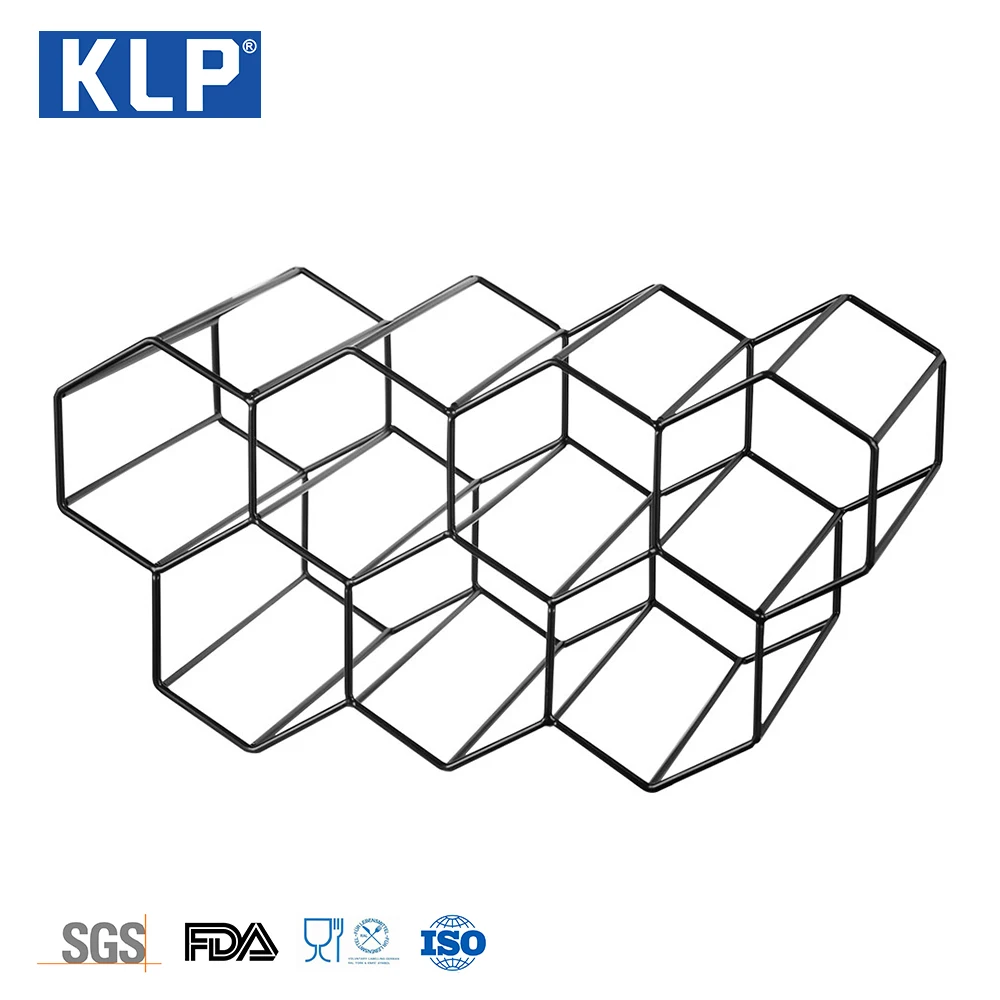 KLP factory wholesale table wine bottle rack modern metal countertop wine holder stainless steel 304