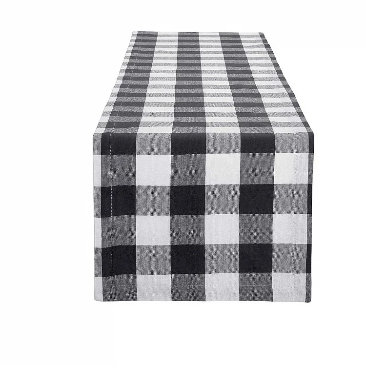 
Farmhouse Decorative Table Runner Cotton Buffalo Check Table Runner Table Runner Black/White 