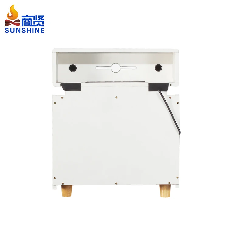 nightstand with charging station and led lights