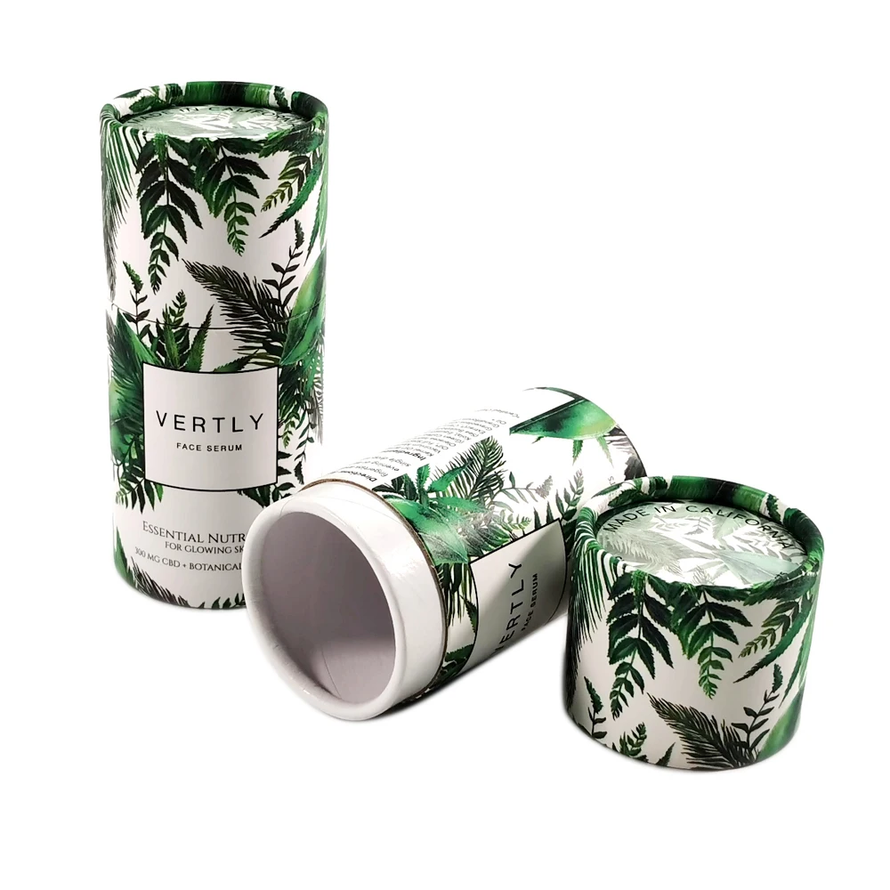 
ECO-friendly Custom Printed Color Liner Cud Cosmetics Oil 30ml Cylinder Paper Tube Box Packaging 