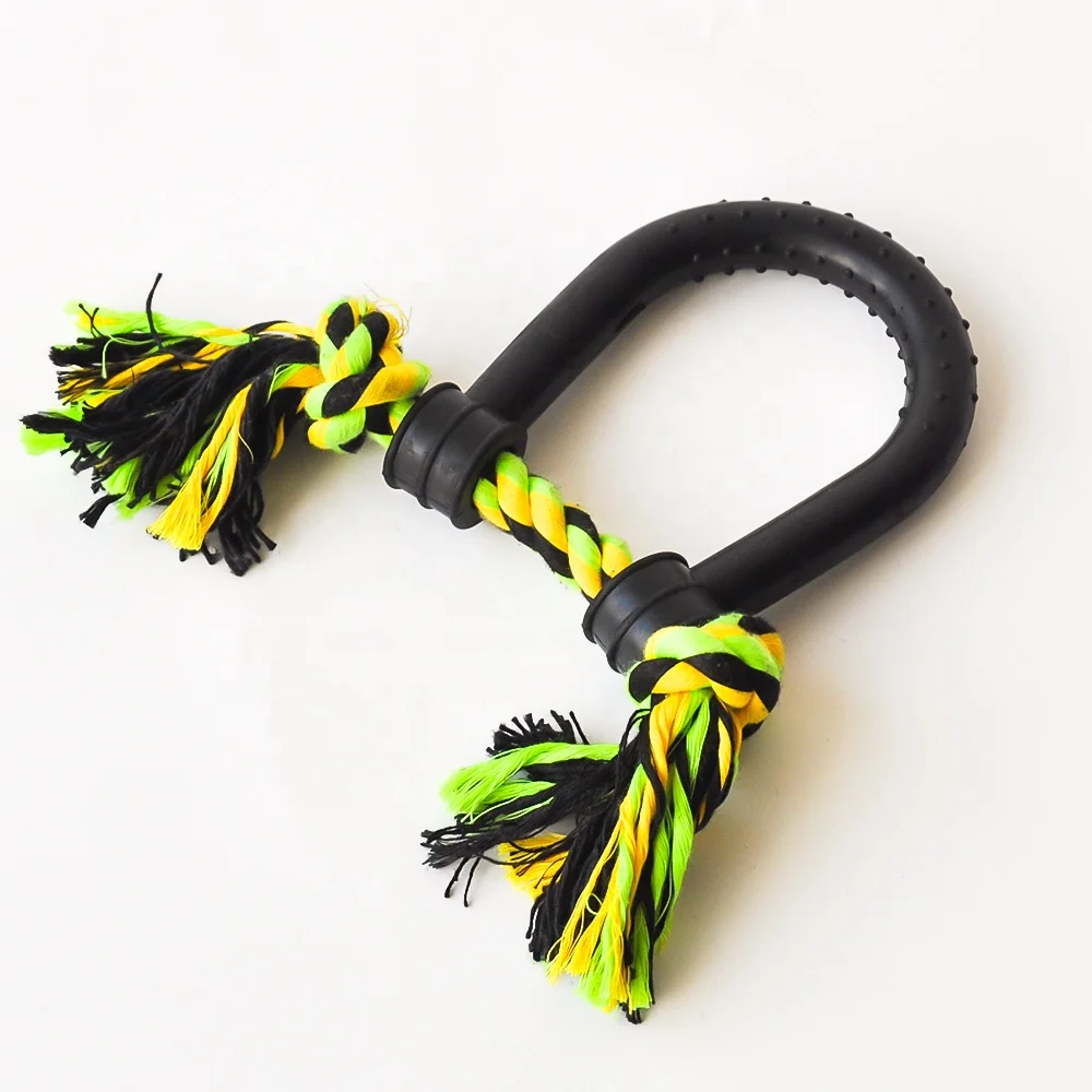 Eco-friendly Non Toxic Durable U Shape Rubber Pet Chew Toys Interactive Dog Training Toy for Outdoor and Indoor Playing