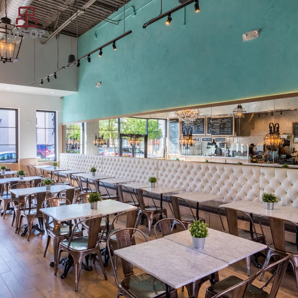 (SP-CS126) Modern interior restaurant design metal furniture dining cafe restaurant table and chairs furniture