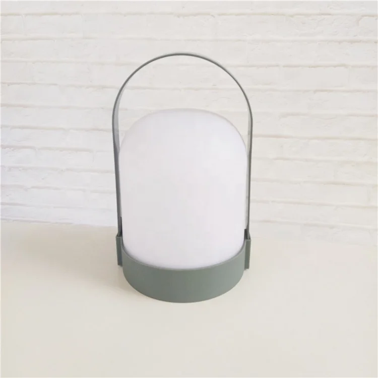 Kanlong Nordic Custom Portable Plastic Battery Operator Home Decorative White Desk Bed Side Night Light Table Lamp For Sale