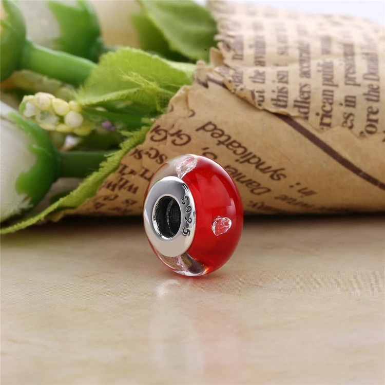 High quality customized design elegant silver crystal bead bracelet charms