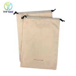 OEM Eco Friendly Cotton Drawstring Bag With Custom Logo