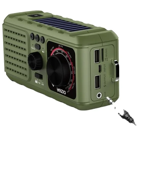 2021 Solar Dynamo Powered DIY Hand Crank NOAA Weather Radio AM FM with Solar Panel and Mobile Phone Charger
