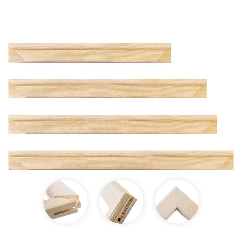 Wholesale Wood Frame DIY Canvas Stretcher Bar kit Custom Gallery Wall Wrapped Canvas Oil Frame Kits for Oil Paintings and Prints