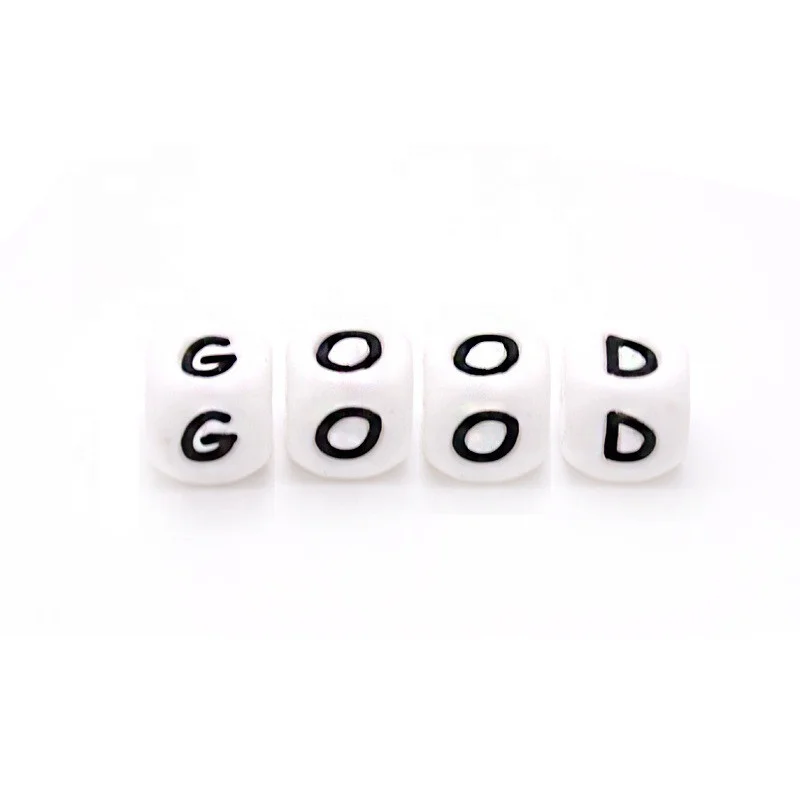 Bpa Free Food Grade Silicone Beads DIY Alphabet Beads  Letter Beads Bulk For Baby Name Letter