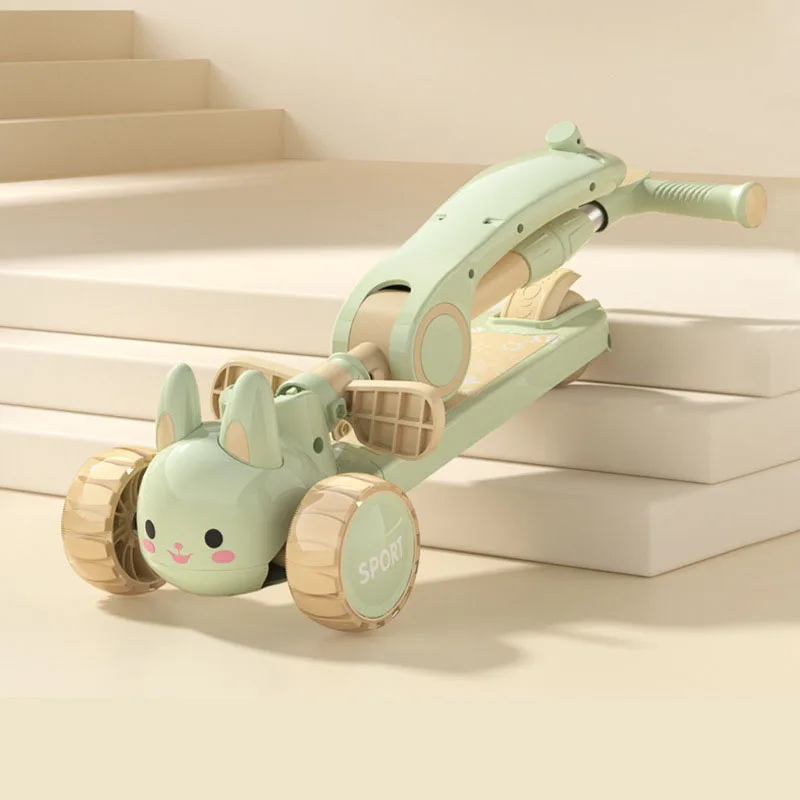 2024 Hot selling high quality Wholesale 2-12 Years Old Extra-wide Board Folding Kick 3 Wheels With Seats Kids Scooter With Light