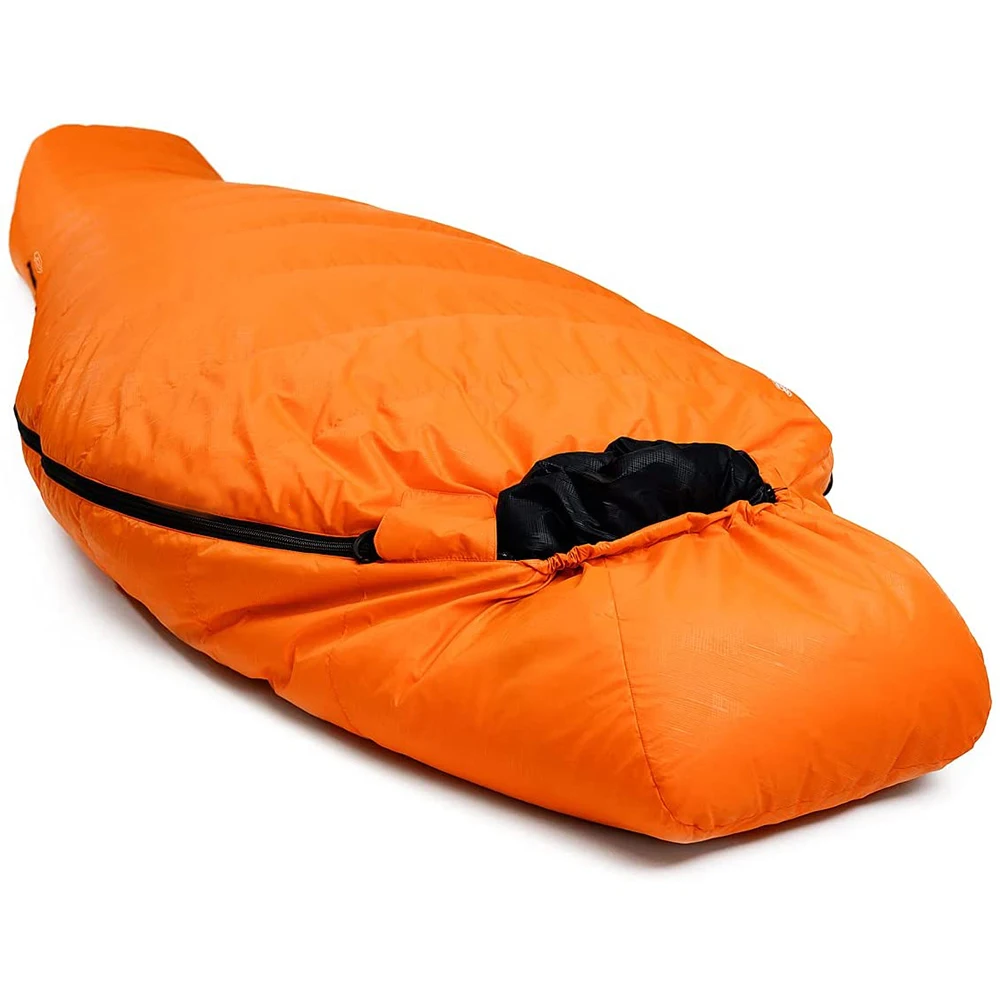 Ultra-low cold climb duck goose down filled adult mummy style sleeping bag waterproof comfort