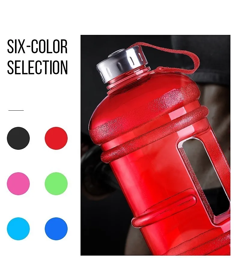 
2.2L Outdoor Sports Gym Half Gallon Fitness Training Camping Running Large Capacity Water Bottles 