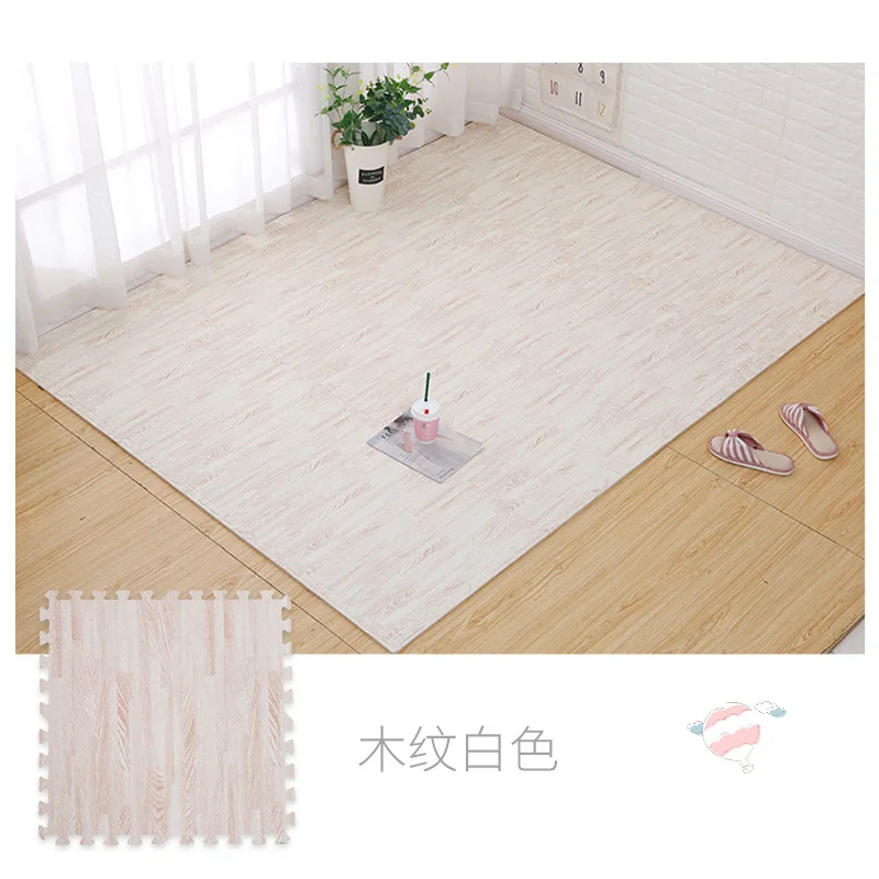 Venetio 60*60 древесины Eva Mosaic пенный напольный коврик утолщенной детской нескользящий для ползания носки в полоску малышей