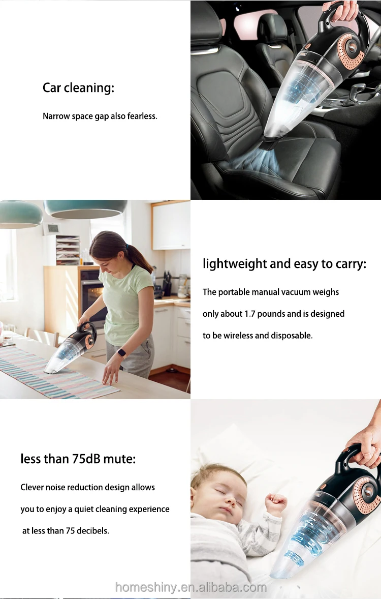 Shiny XL-620 Portable Robot Dry Wet Desktop Vacuum Cleaner Table Mini Vacuum Cleaner