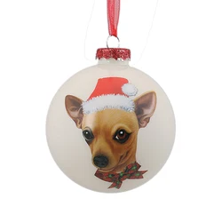 YIBO wholesale Novelty christmas decoration hand  paint glass ball