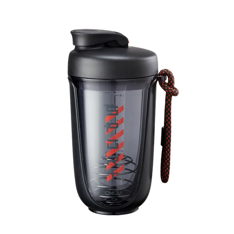 600ml New Design Plastic BPA Free Protein Shaker Bottle with Portable Handle Custom logo