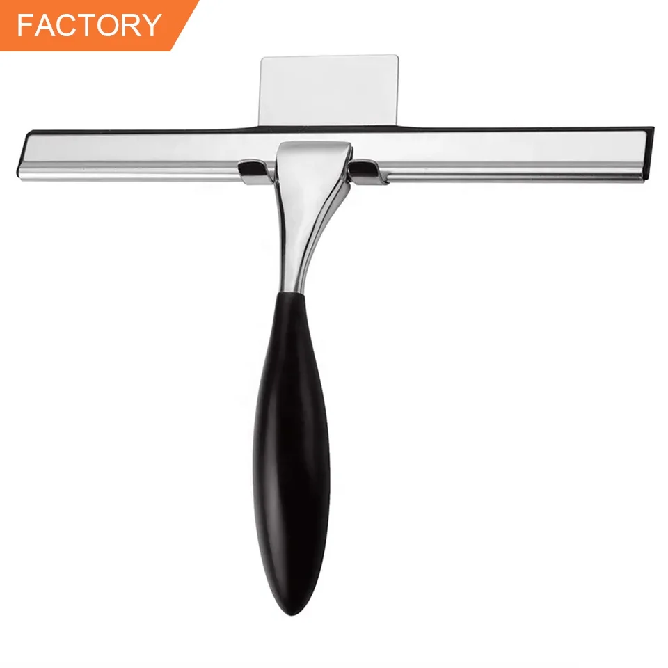 Wholesale household cleaning tools car glass door window wiper cleaner mini shower squeegee rubber silicone window squeegee