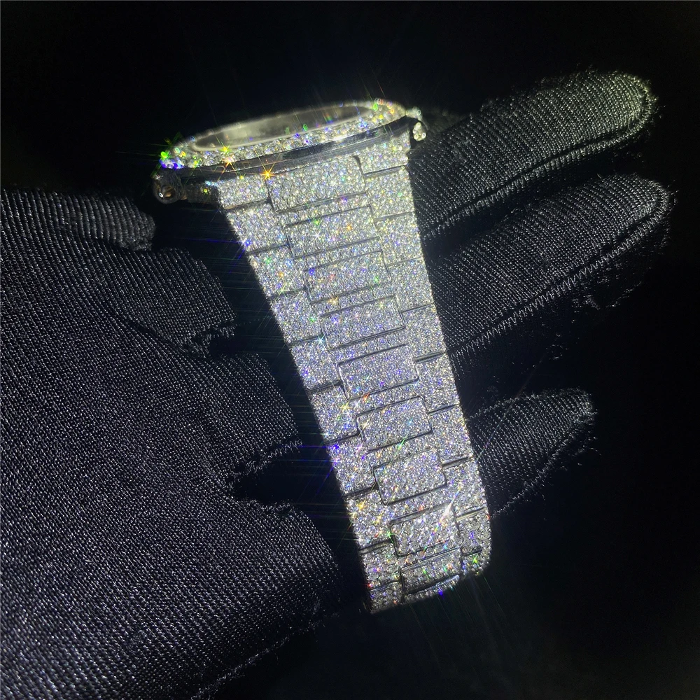  Заказные мужские и женские часы с бриллиантами Iced Out Роскошные модные блестящие циферблатом ободком VVS