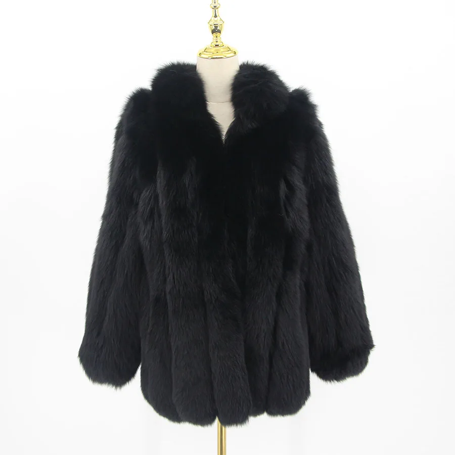 QIUCHEN  QC20117 new arrival women coats winter real fox fur coat natural fur jacket luxury