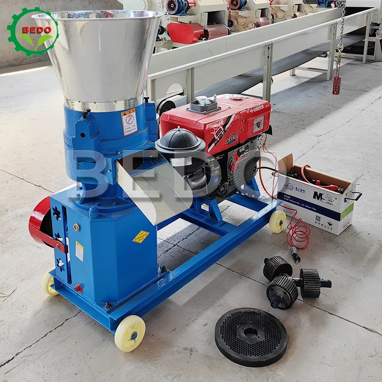 Chine Diesel Powered Animal Feed pellet machine Chicken Cattle pig Large Granulator Feed Pellet Machine