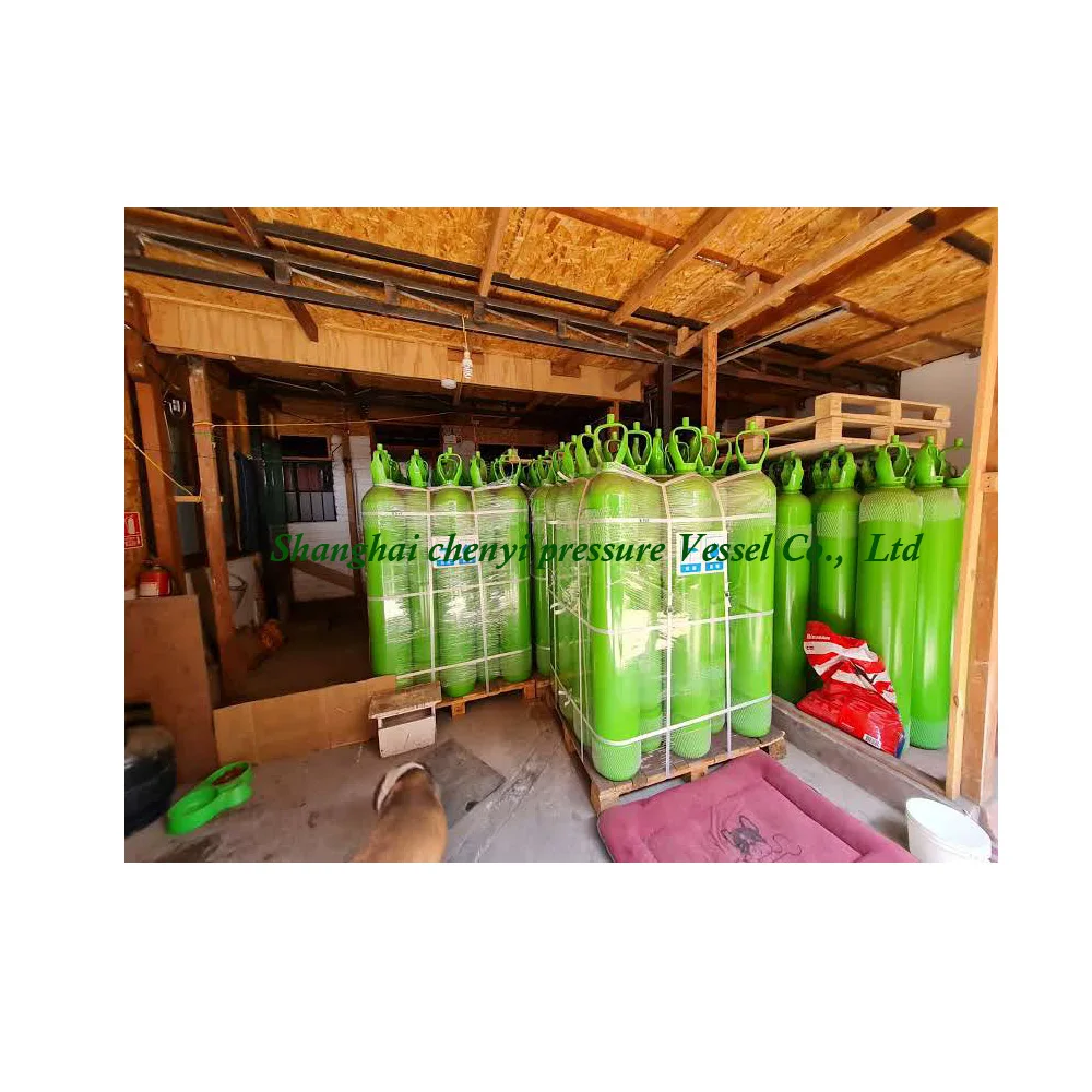 JD JP YA 50L 200bar seamless helium oxygen steel gas cylinder with CGA540 CGA580 valve for PERU