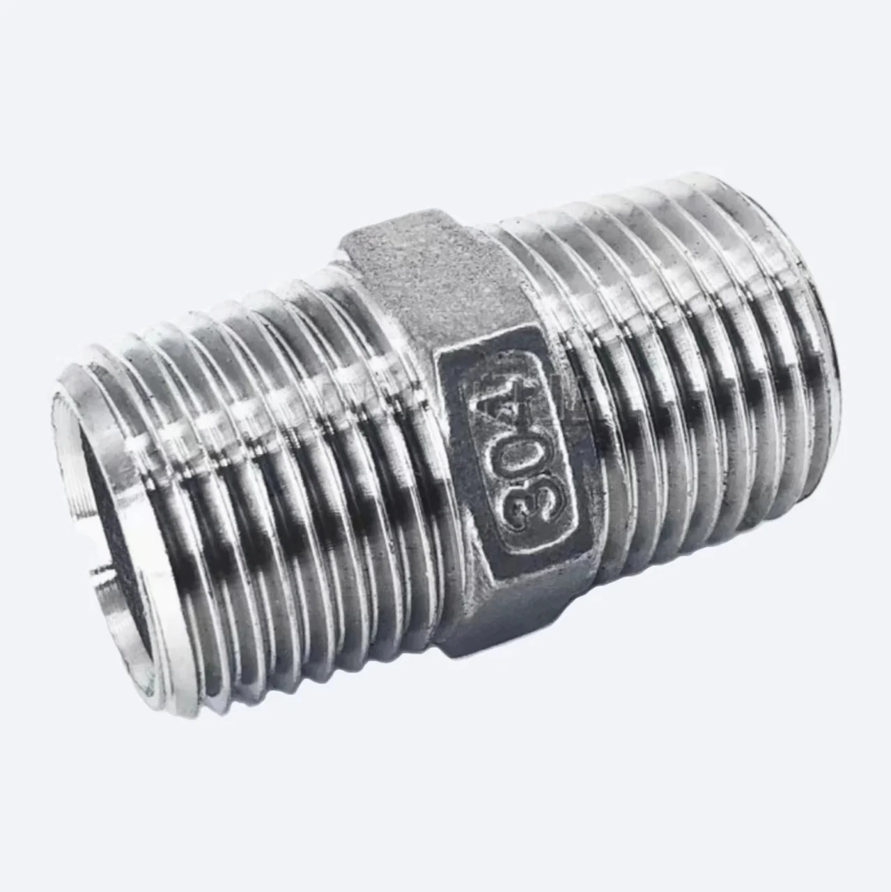 304 316 stainless steel BSP/NPT Male female threaded pipe fitting nipple pipe fitting barrel nipple plumbing materials 1/2 inch