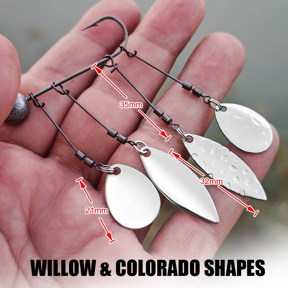 Spinpoler Fishing Trailer Replacement Brass Blade Spinnerbait Umbrella Rigs Underspins Jig Twistlock Arm Blade Replacement Kits