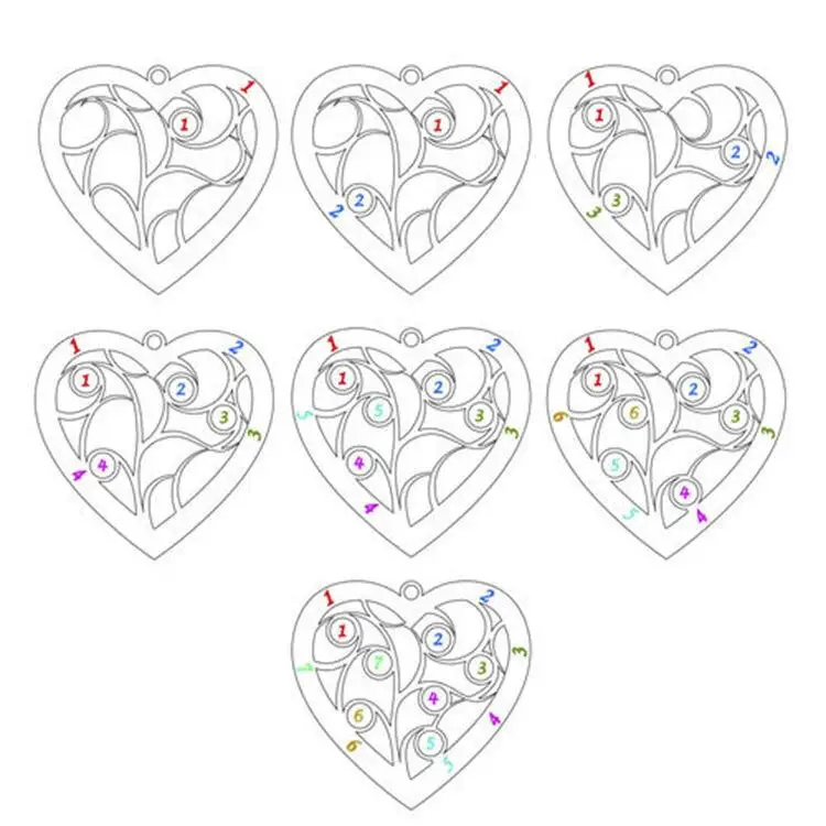 2024 Senior Chen Stone and English engages in the English Demon strants Fashion Pendant Family D I Y heart necklace