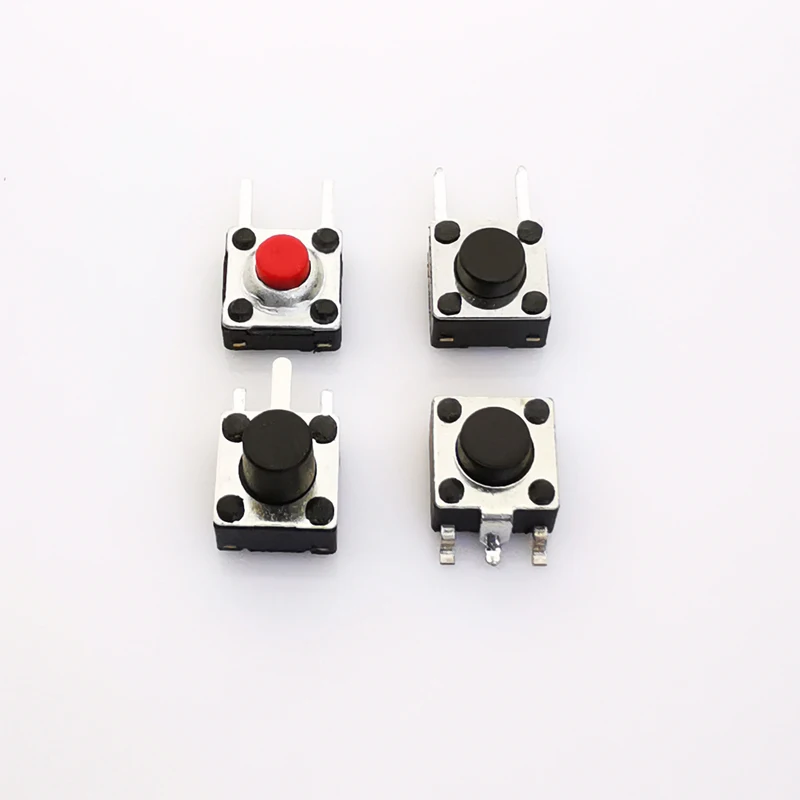 Тактовые переключатели, тактильный переключатель, микропереключатель, кнопка, квадратные ручки для печатной платы