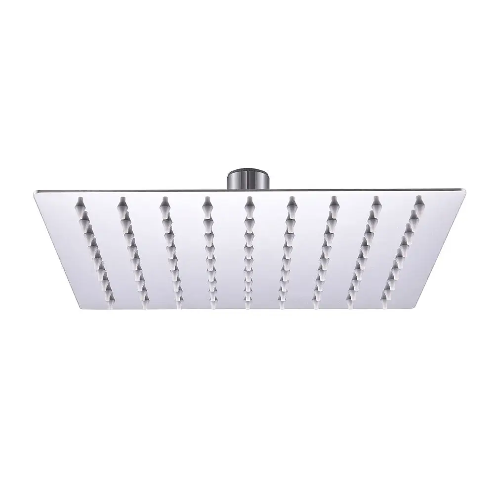 Modern Style 8-Inch Square High Pressure Rainfall Shower Head 201 Stainless Steel with Soft Brass Material High Flow for Hotels