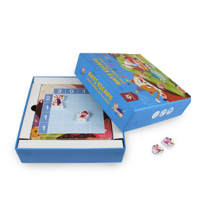 
RTS Wholesale/retail custom Kids wooden pawns math logic educational board game printing factory 