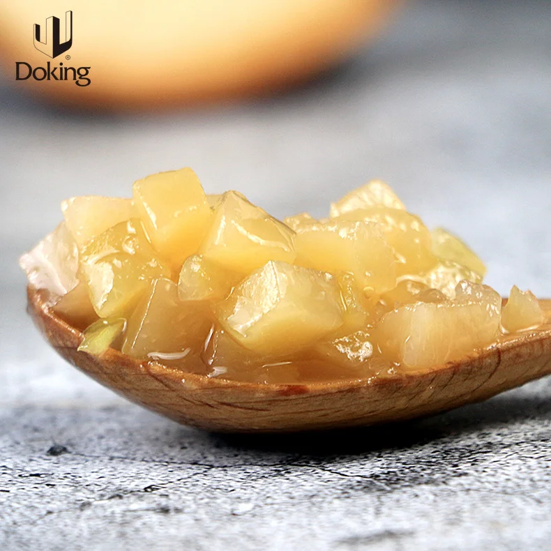 Doking Canned  Pulp Drinks Sweet Peach Granules Jam for Fruit Tea Bubble Tea Boba Milk Tea Desserts Bake