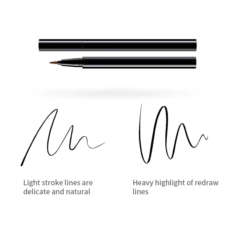 Wholesale Eye Makeup Black Brown Eyeliner Liquid Extremely Fine Waterproof Non Smudge Long Lasting Eyeliner