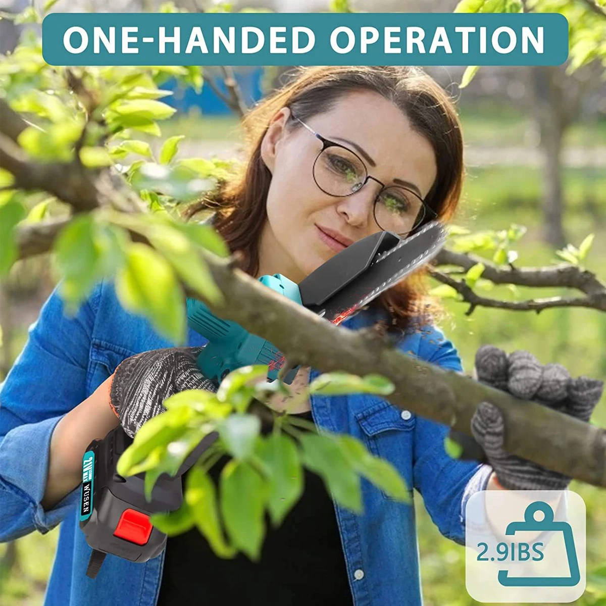 4inch+6inch two-in-one chainsaw chain saw machine price electric miniature mini electric chain saw with battery