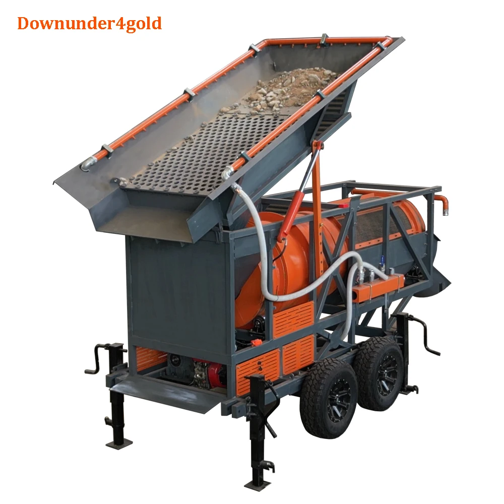 2024 portable trommel drum wash plant for gold  mining