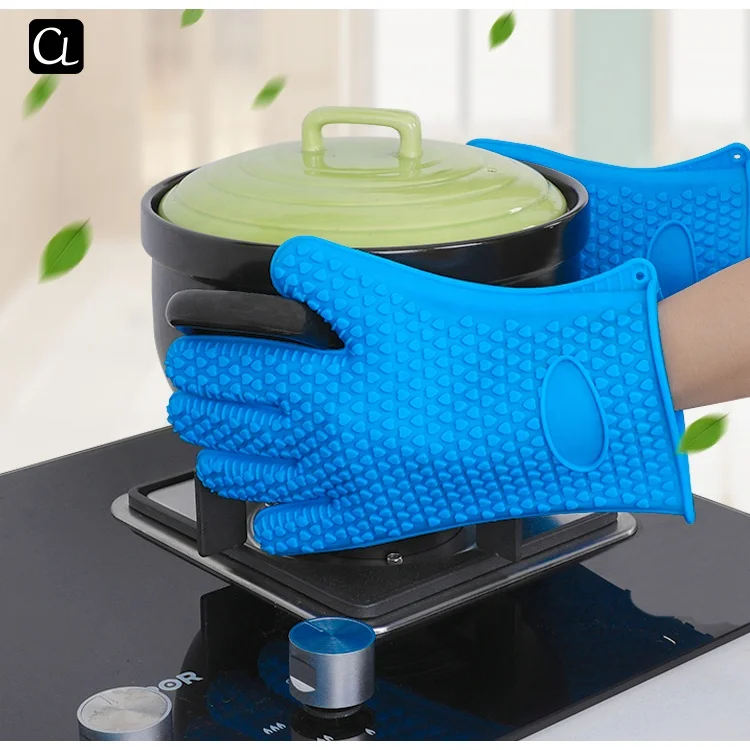 Новые силиконовые кухонные перчатки для духовки, термостойкие толстые варежки для приготовления пищи, барбекю, гриля, гаджеты, аксессуары, силиконовые перчатки