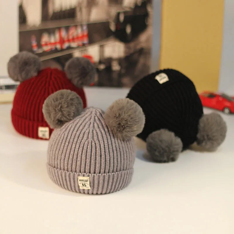 5 видов цветов От 0 до 3 лет Детская шерстяная шапка для малышей осень-зима теплая вязаная мальчиков и девочек детская