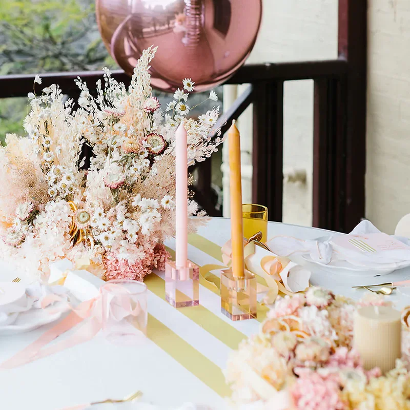 Acrylic Wedding Candlestick Holder Taper Candle Holder Dinner Candle Stick Holders Candlestick Stand for Wedding Party Dinning