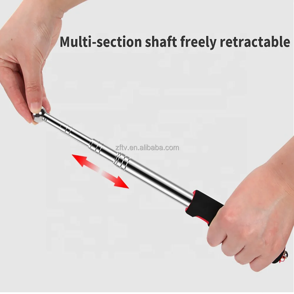 Home Inspection Hammer, Stainless Steel Shockproof Empty Drum Hammer with Sponge Handle Portable Tile Inspection Tool