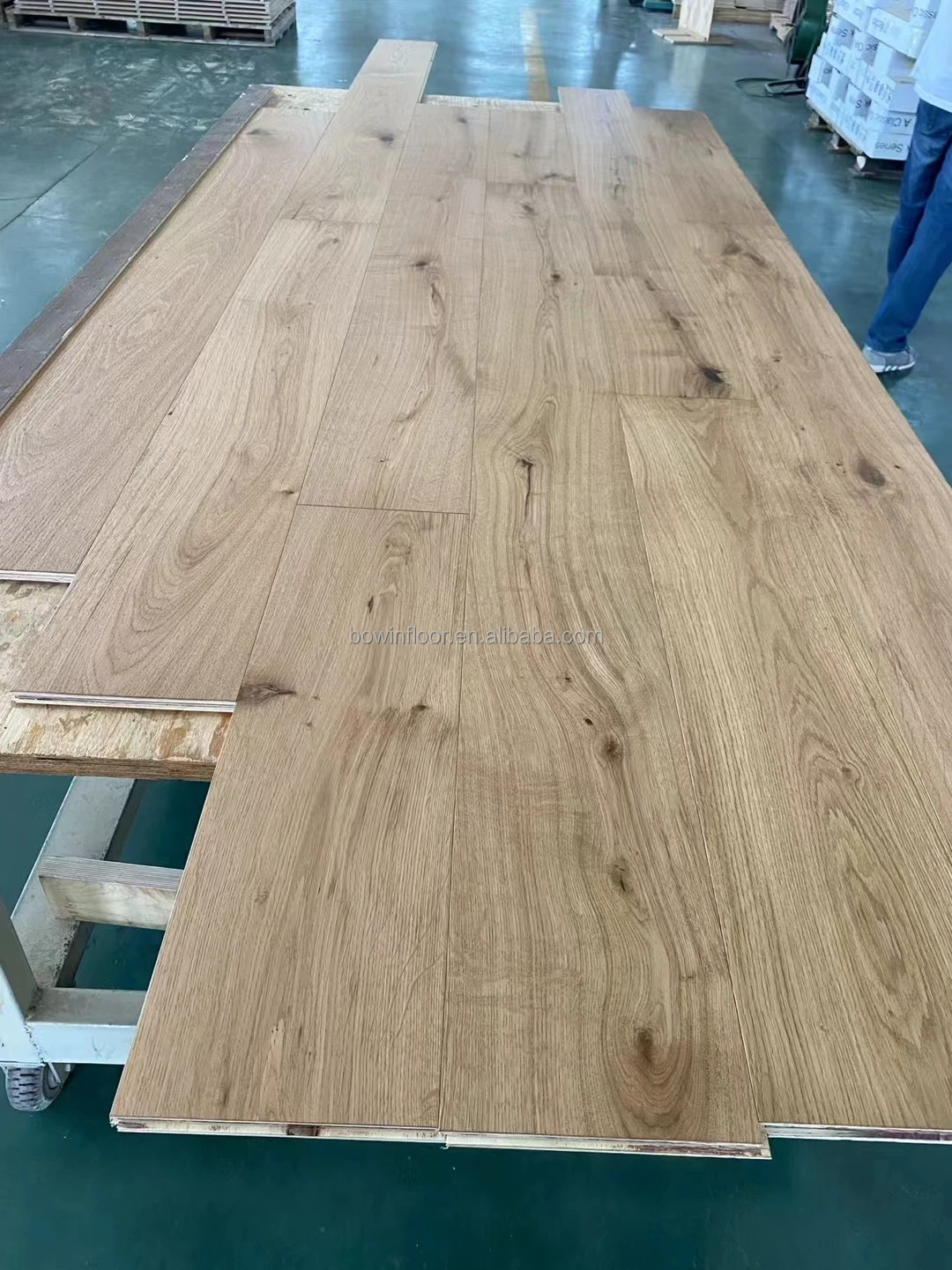 natural UV brushed oak parquet European white oak engineered timber floor