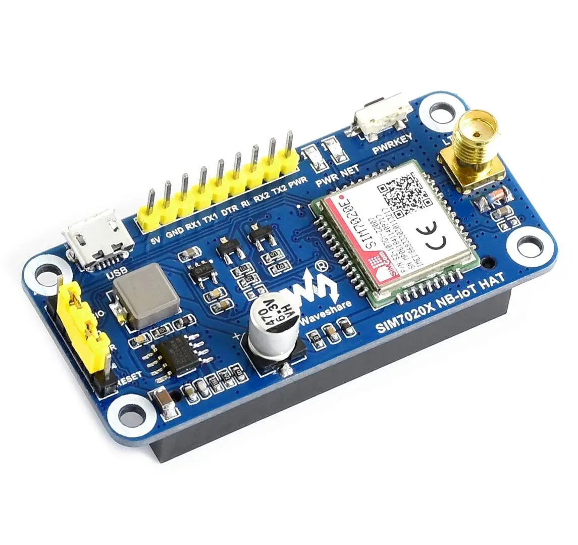 Waveshare SIM7020E NB-IoT HAT for Raspberry Pi Europe Asia Africa Australia Use B1/B3/B5/B8/B20/B28 Bands