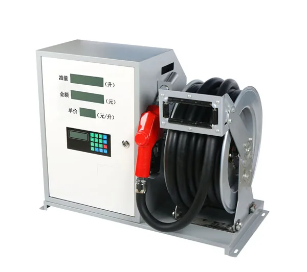 Портативный Дизельный дозатор 220 В с катушкой и шлангом 15 м для автозаправочной станции