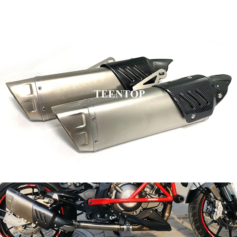 universal Akrapovical motorcycle exhaust system moto muffler silencer exhaust for GSX250 600 FZS250  ZX6R  BJ600 K7 K8 R25