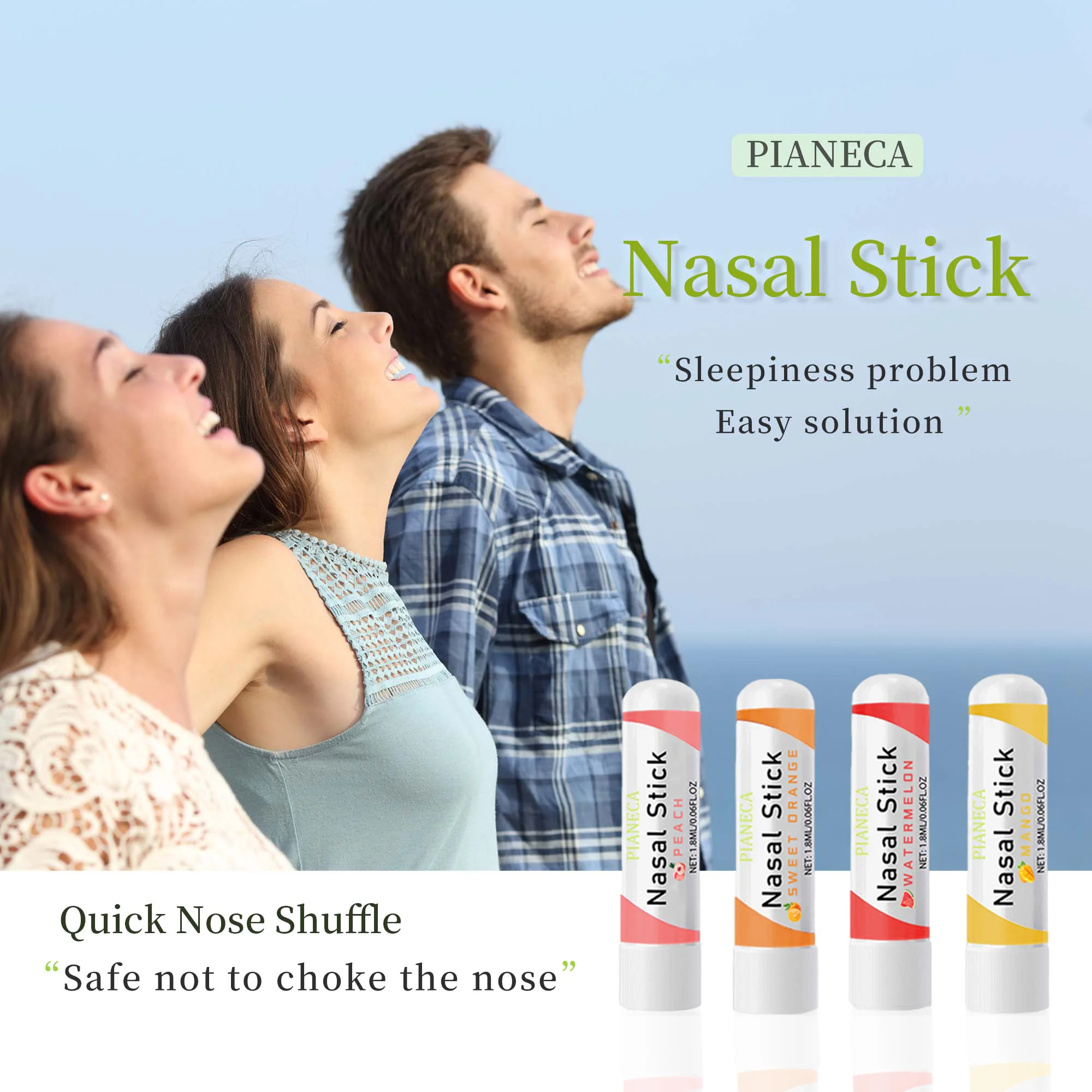 Private label Aromatherapy Fruit Scent Nasal Stick Custom Cooling Sensation Menthol Watermelon Nasal Inhaler