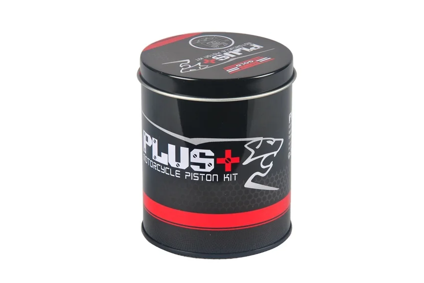 round shape piston kit metal packing tin