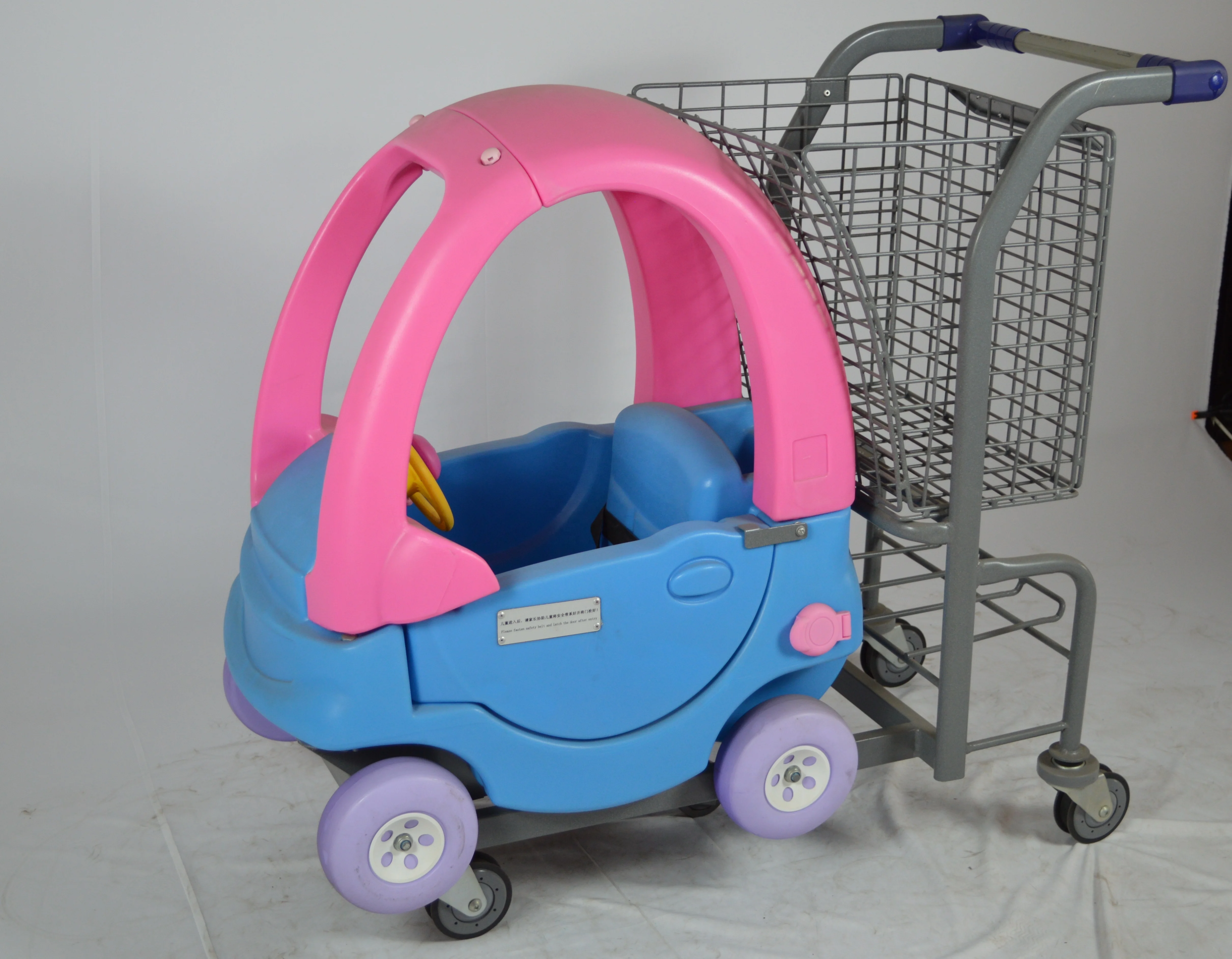 TQC-WEM 1-4 Year-old Child Toy Car Supermarket Kids Cartoon Shopping Trolley