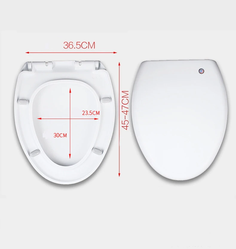 Double key toilet seat universal thickening slow drop silent toilet seat shockproof compression toilet seat